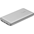 Belkin BoostCharge Power Bank 10K with USB-A to USB-C Cable - Silver