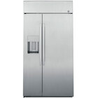 GE Profile 24.5" Smart Built-In Side-by-Side Refrigerator with Dispenser - Stainless Steel