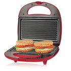 Premium Levella 2-Slice Sandwich Maker with Non-Stick Coated Plates and Cool Touch Housing in Red