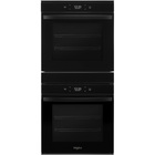 Whirlpool 24" Smart Self-Cleaning Electric True Convection Double Wall Oven in Black with Convection