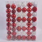 Christmas Elegance 8-Count 60MM Shatterproof Ornaments - Red/White
