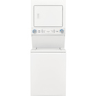 Frigidaire Stacked Electric Laundry Center White 3.9 CuFt Washer and 5.5 CuFt Dryer