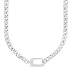 Mi Tesoro Nautical Clasp Silver Chain Necklace
