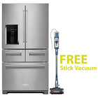 KitchenAid 25.8 Cu. Ft. 36" 5 Door French Door Refrigerator with a Shark Stratos UltraLight Corded Stick Vacuum