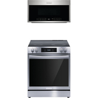 Frigidaire Gallery 6.2 CuFt 5-Element Freestanding Electric Range with 1.9 CuFt 1000 Wattage Over-The-Range Microwave in Stainless Steel