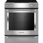 KitchenAid 6.4 CuFt Steam Slide-In 5-Element Even-Heat™ True Convection Electric Range in Stainless Steel