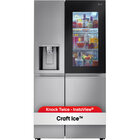 LG 27.0 CuFt InstaView Side-By-Side Refrigerator in Black Stainless with Craft Ice