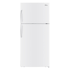 Image of product - 16.9 CuFt Frost Free Top Freezer Refrigerator in White with Spill-Proof Glass Shelves