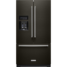 KitchenAid 26.8 CuFt French Door Refrigerator in Black Stainless with Exterior Ice and Water Dispenser