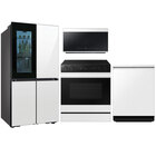 Samsung 4 Piece White Glass Kitchen Package