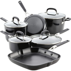 KitchenAid Hard Anodized Nonstick Cookware 10-Piece Onyx Black Pots and Pans Set