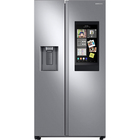 Samsung 22.1 CuFt Family-Hub Counter-Depth Side-By-Side Refrigerator in Stainless Steel with In-Door Ice Maker