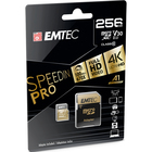 EMTEC 256GB micro-SDXC Class 10 Speedin' Memory Card with Adapter