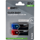 EMTEC 2-Pack USB 3.2 B110 Click 64GB