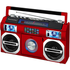 Studebaker 80’s Retro Street Bluetooth Boombox with FM Radio, CD Player, LED EQ, 10 Watts RMS Power and 2-Way Power (AC/DC) - Red