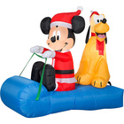 Image of product - Christmas Airblown Inflatable Mickey Mouse and Pluto Sled