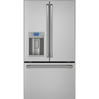 Cafe 22.2 Cu. Ft Counter-Depth French Door Refrigerator with Hot Water Dispenser - Brushed Stainless