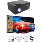 Image of product - 150" Home Theater LCD Projector With 120-Inch 16:9 Portable Indoor-Outdoor Projection Screen