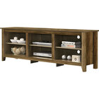 LILOLA HOME Benito 70" TV Stand with Open Shelves and Cable Management - Knotty Oak