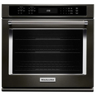 KitchenAid 27" Single Wall Oven with Even-Heat™ True Convection - Black Stainless Steel