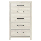 Signature Design by Ashley Cambeck 5-Drawer Chest - Whitewash