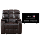 Image of product - Liberty Home Theater Power Brown Recliner and 55 4K LED GOOGLE Smart TV Bundle