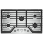 Whirlpool 36" 5 Burner Gas Cooktop with EZ-2-Lift™ Hinged Cast-Iron Grates - Stainless steel