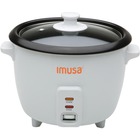 IMUSA 5-Cup Electric Rice Cooker In White With Warm Indicator Lights