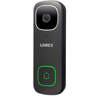 Lorex 2K QHD Wi-Fi Video Wired Doorbell with Person Detection - Black