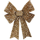 Christmas Elegance Jumbo Velvet Sequin Bow - Brown