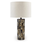 Signature Design by Ashley Ellford Poly Table Lamp - Black/Brown/Cream
