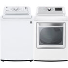 LG 4.3 CuFt Top Load TurboDrum™ Washer with 7.3 CuFt Smart Electric Dryer in White