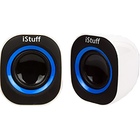 iStuff Computer Speakers USB Powered with 3.5mm Aux - White
