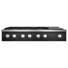 Cafe 48" 6-Burner Gas Cooktop in Matte Black with Integrated Griddle (Natural Gas)