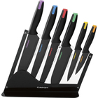 Cuisinart 7-Piece Ceramic Coated Cutlery Set with Color End Caps & Acrylic Stand